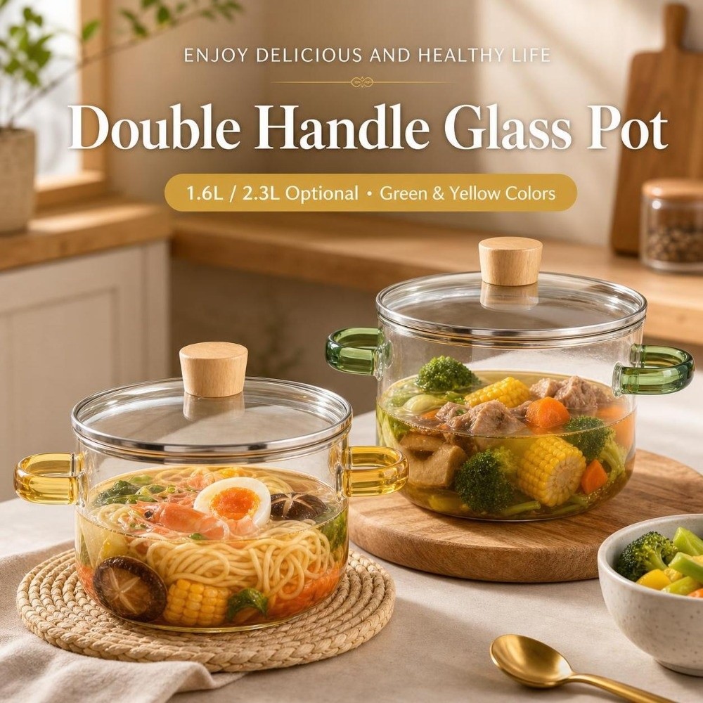 Soup Kettle Warmer - Утолщенная стеклянная кастрюля для дома 1,6/2,3