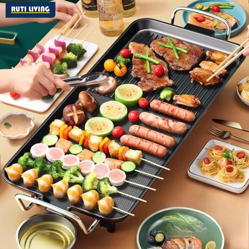 Teppanyaki Grill Table - Электрический большой гриль-теппаньяки для стола, бездымный
