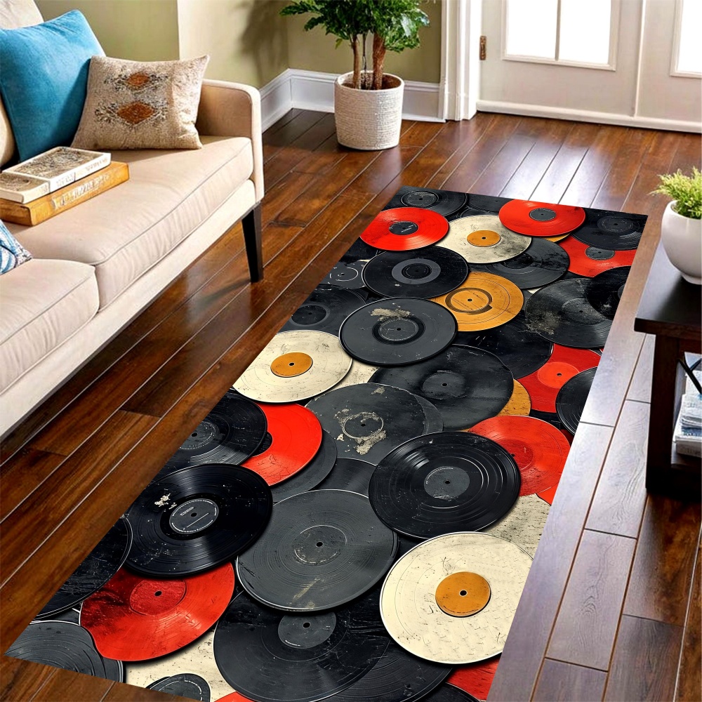 Commercial Kitchen Vinyl - Винтажный коврик с изображением виниловых пластинок,