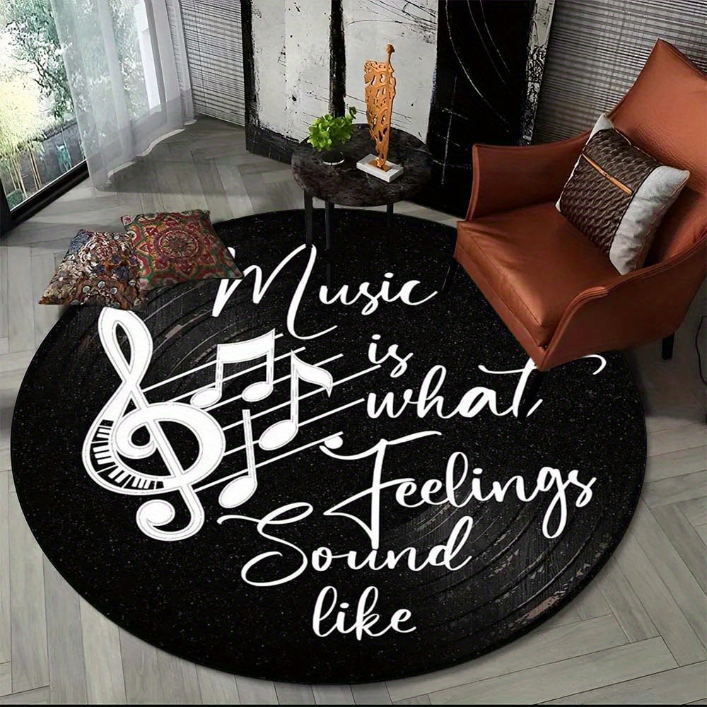 Commercial Kitchen Vinyl - Круглый ковер с музыкальным виниловым рисунком