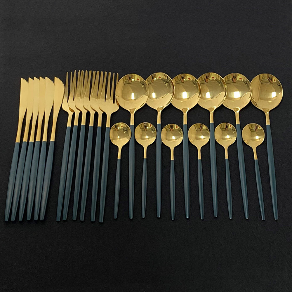 Commercial Kitchen Knife Set - Набор разноцветной столовой посуды из нержавеющей