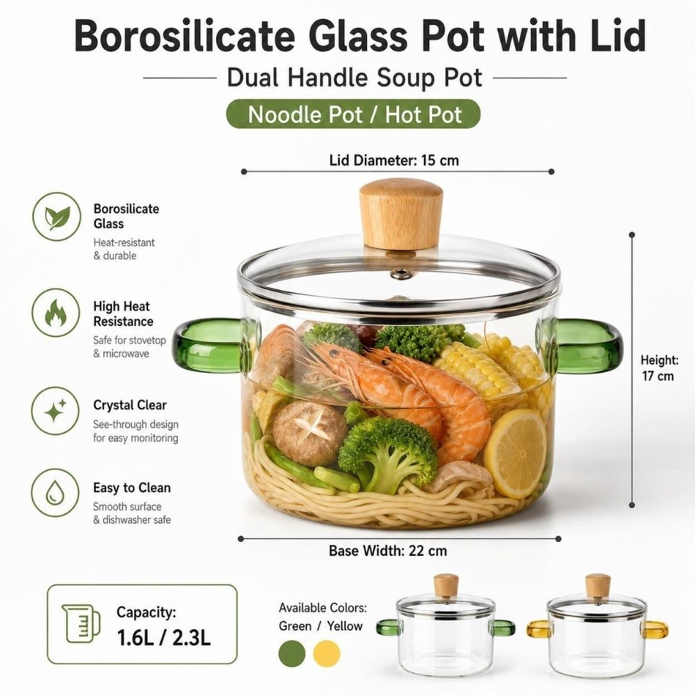 Утолщенная стеклянная кастрюля – обзор и цена Soup Kettle Warmer