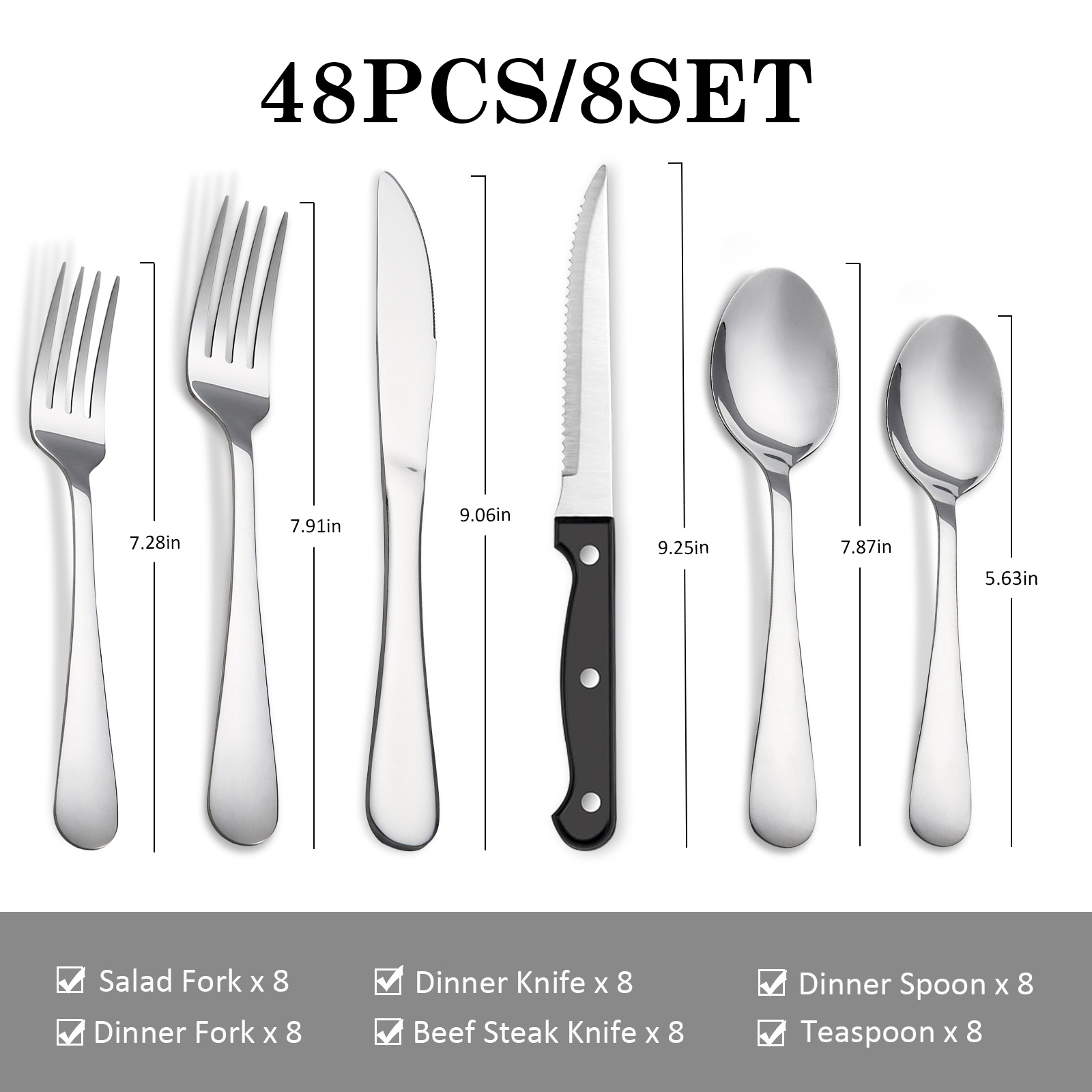 Набор столовых приборов KOOMAD – обзор и цена Commercial Kitchen Knife Set